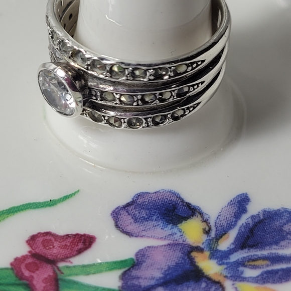❤ ESTERLING SILVER RING SIZE 7 - Picture 4 of 9